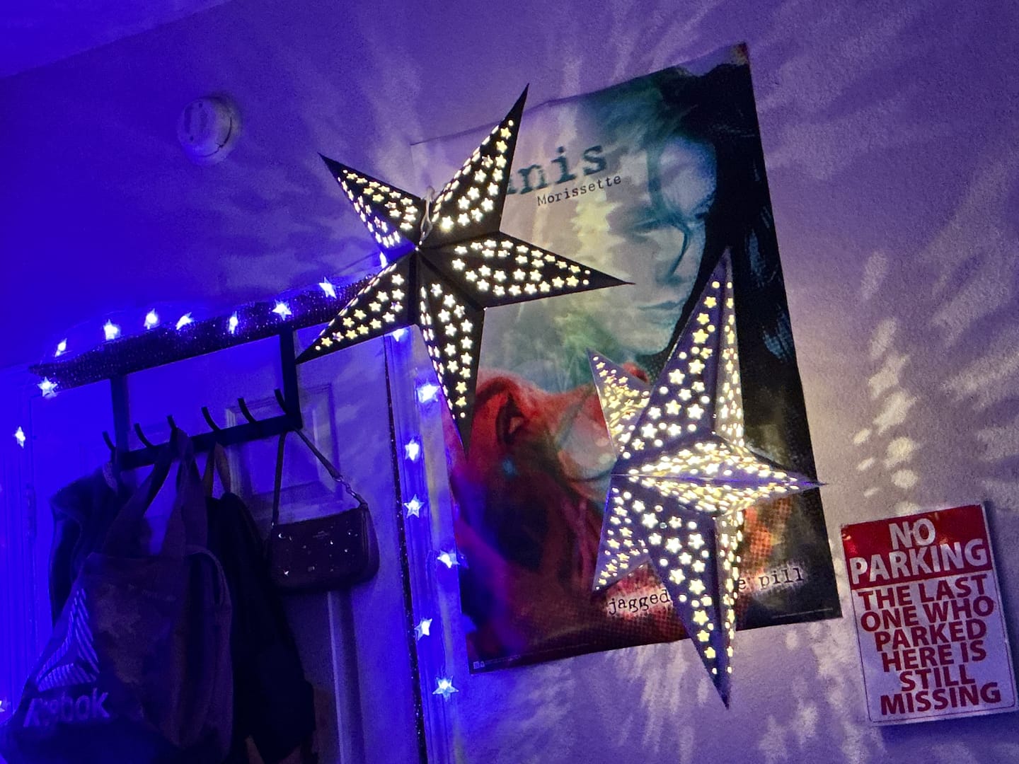 Customer photo review of 24" Navy / Dark Blue Paper Star Lantern, Hanging Wedding & Party Decoration
