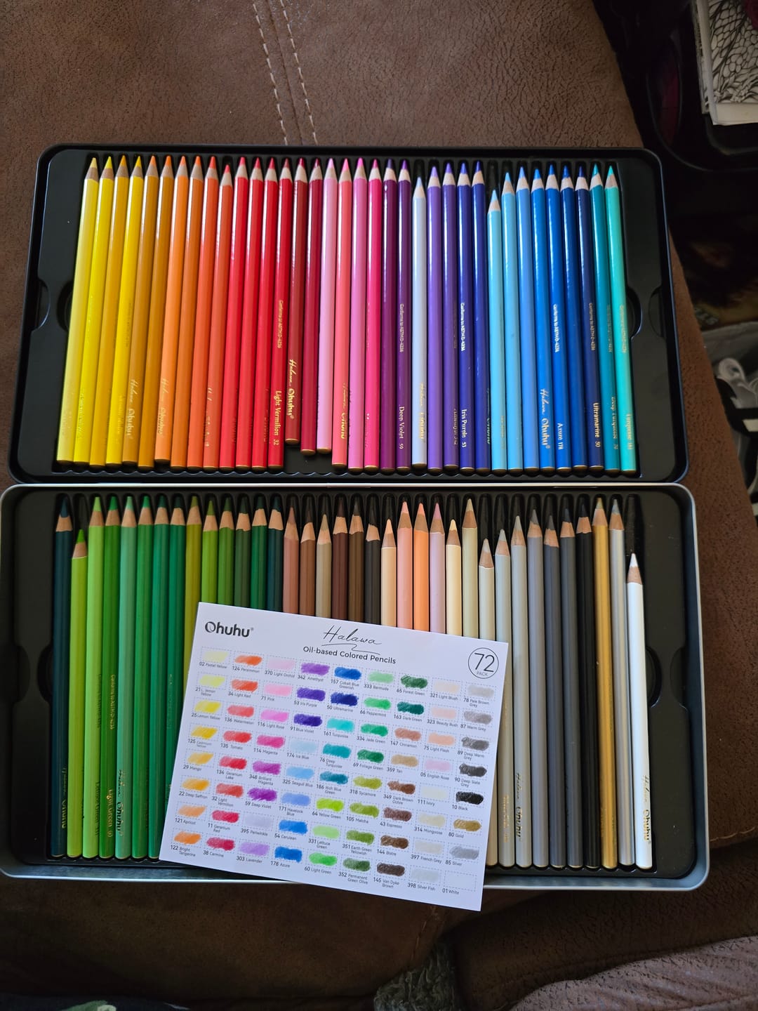 Customer photo review of Ohuhu Halawa Series 72 Colors Oil-based Colored Pencils
