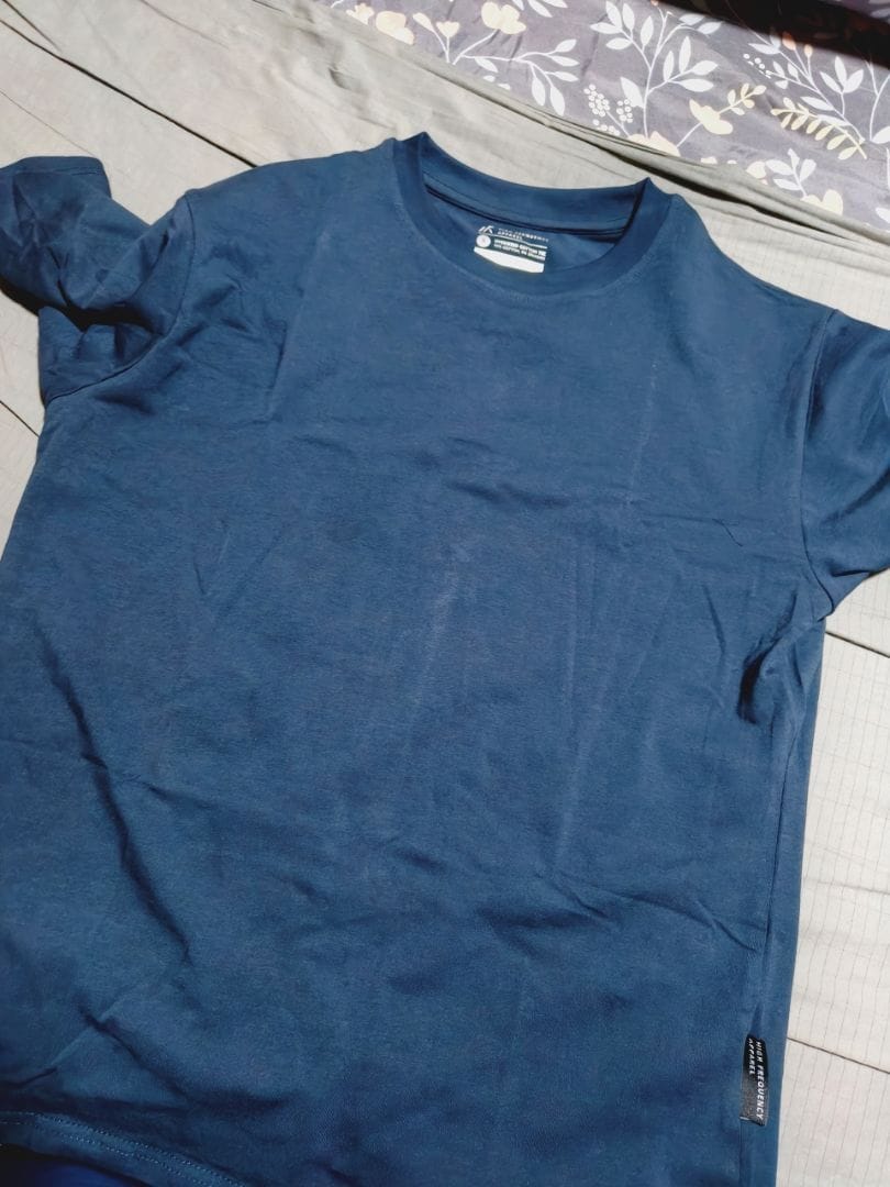 Customer photo review of Unisex Oversized Stretch Cotton Crew Neck T-Shirt