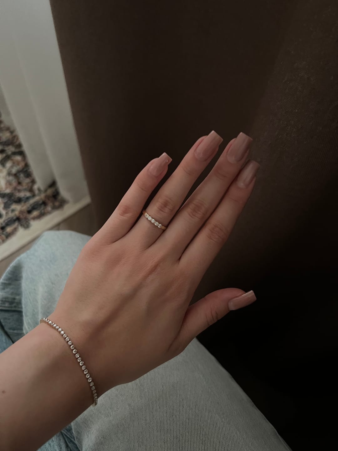 Customer photo review of Ava Petite Gold White Bracelet