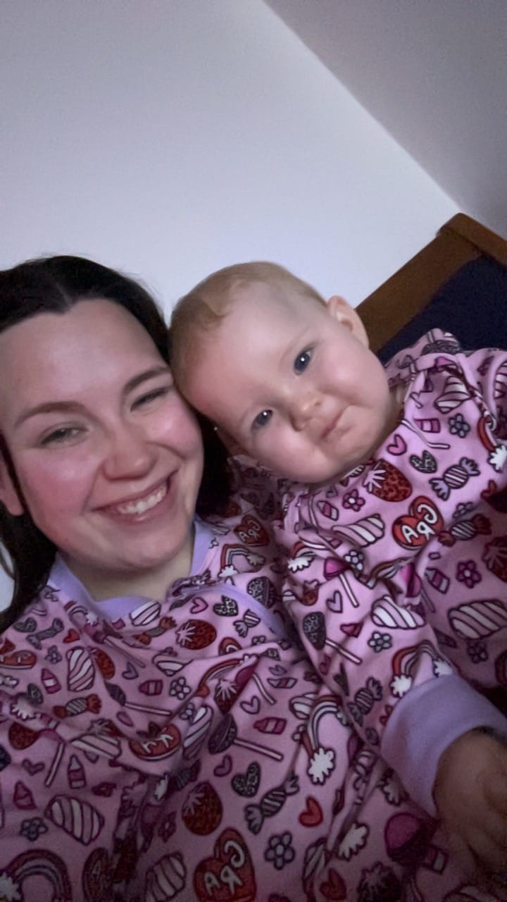 Customer photo review of Grá Adult Onesie