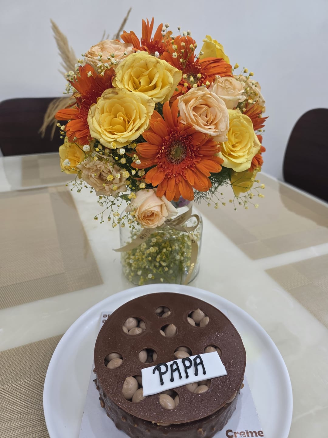 Customer photo review of Almond Rocher Chocolate Cake