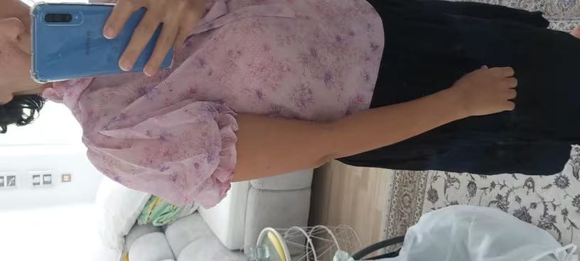 Customer photo review of Çiçek Detaylı Şifon Bluz