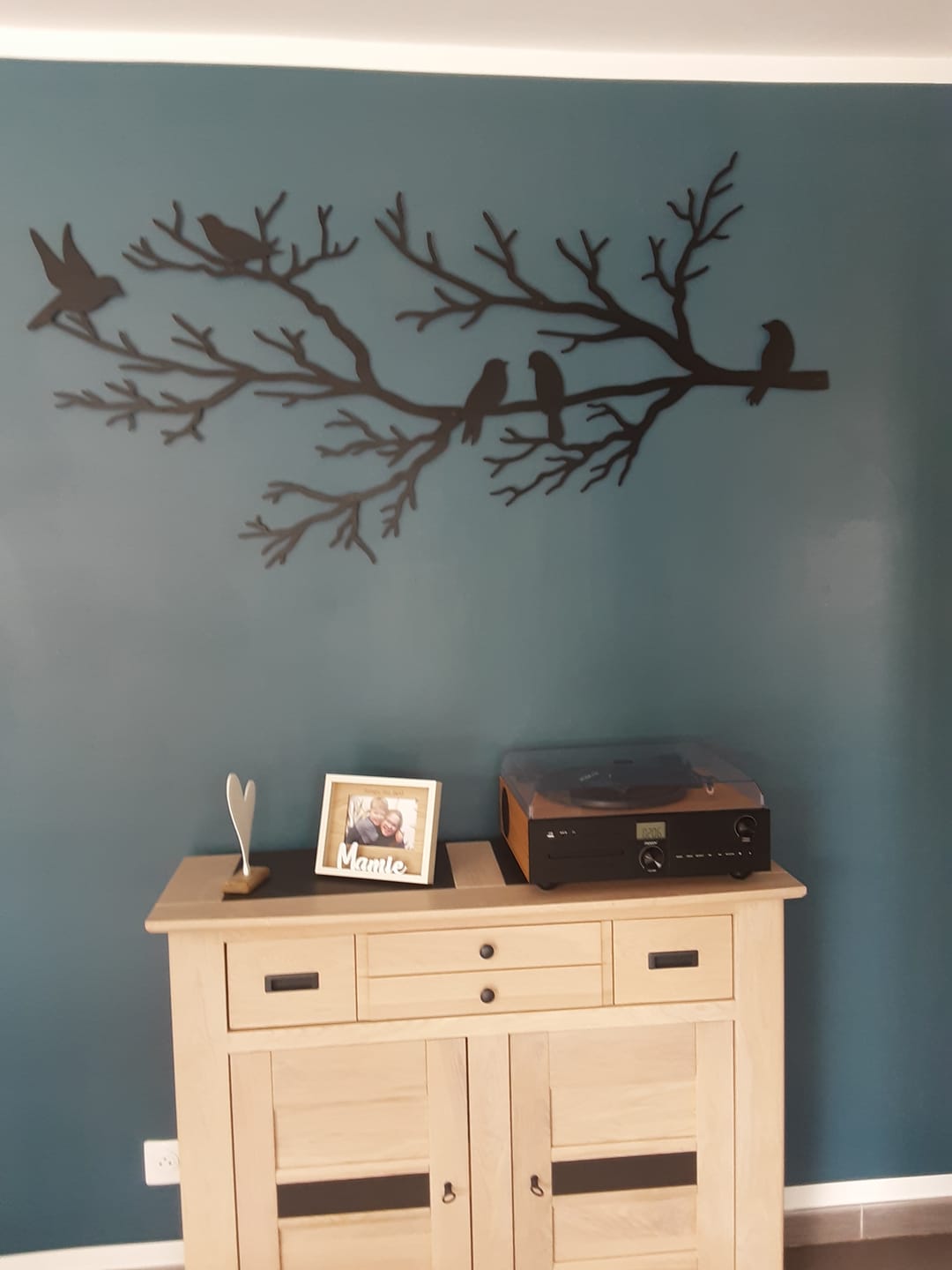 Customer photo review of Décoration murale en métal moderne - Oiseaux sur branche (V.02)