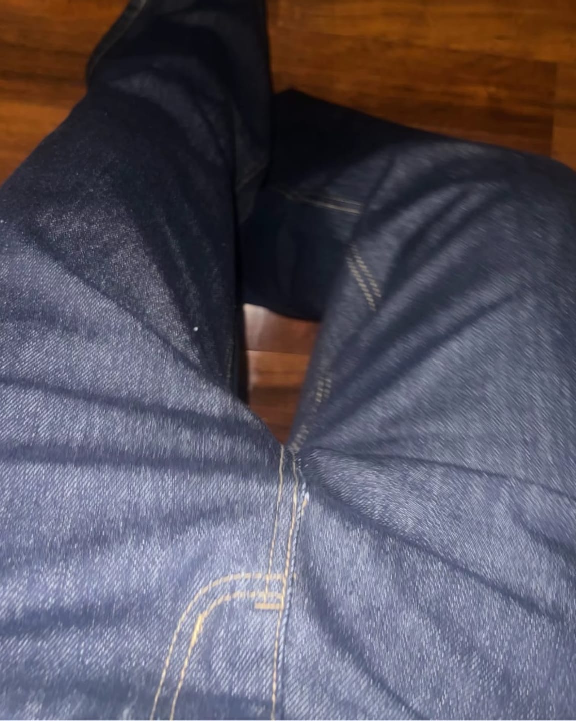 Customer photo review of VINTAGE STRIPED BAGGY JEANS