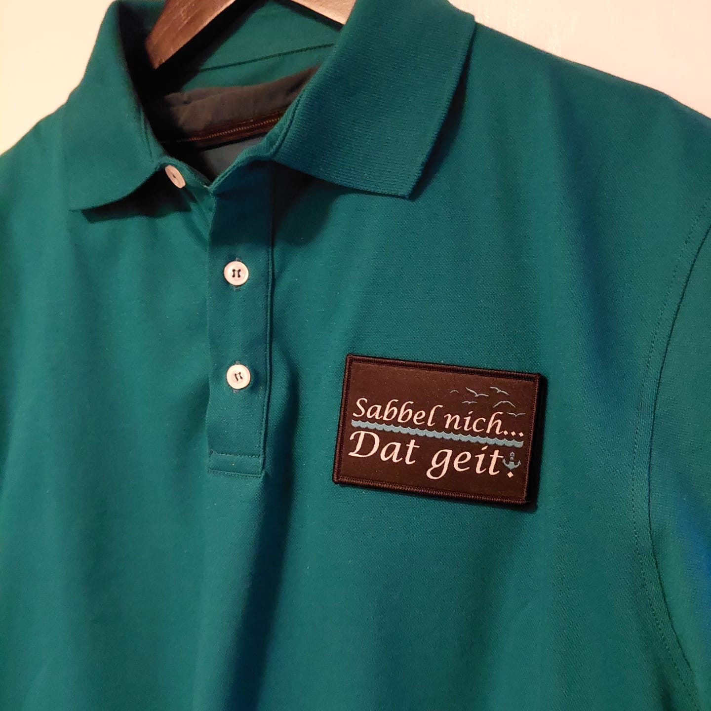 Customer photo review of Kletwatt Patch · Herren Premium Polo Shirt