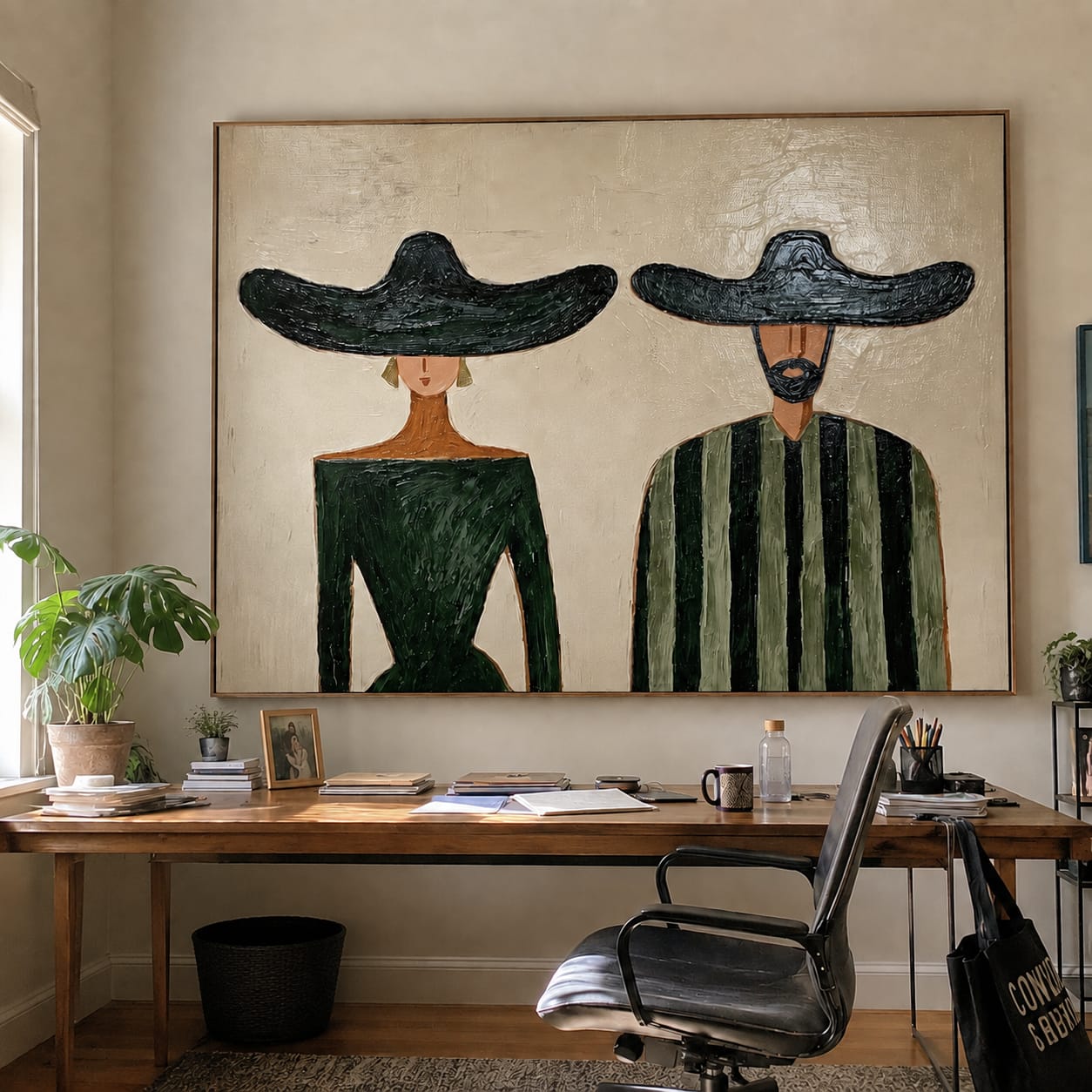 Customer photo review of Midnight Duo-Black Hat Portrait Painting