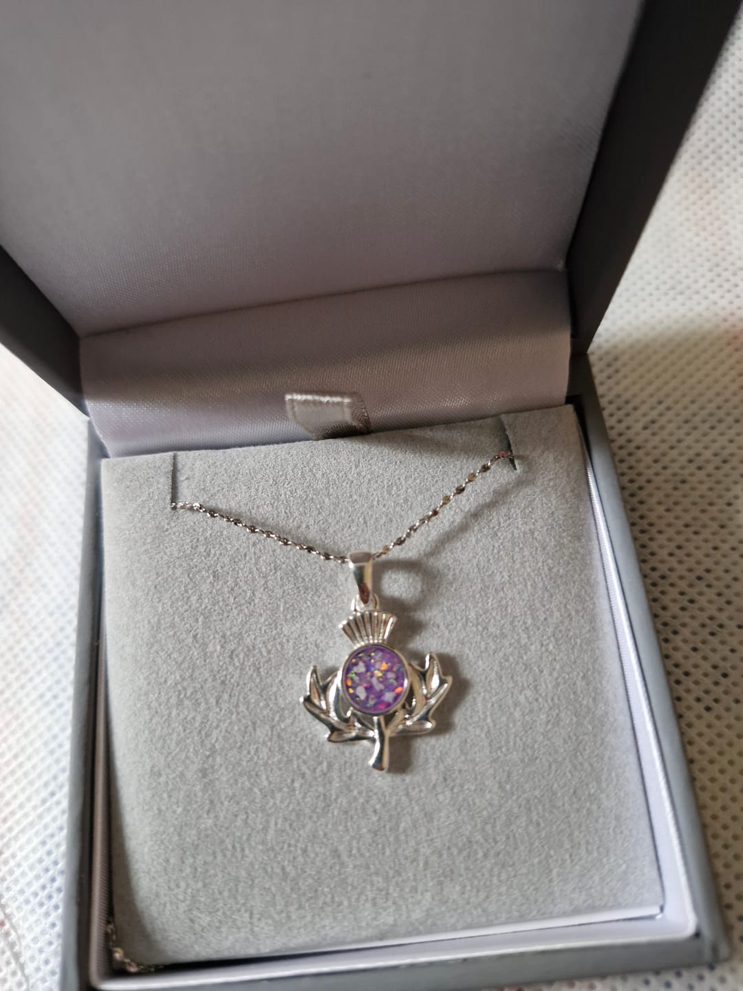 Customer photo review of Flower of Scotland Pendant