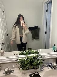 Customer photo review of Oversized Lantern Sleeve Cardigan