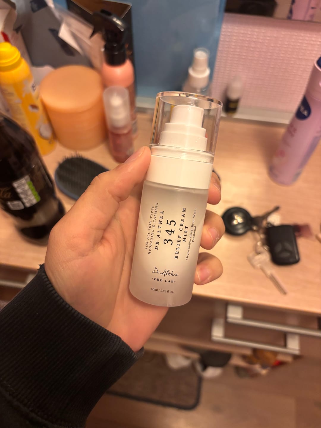 Customer photo review of Nomierinošs un atjaunojošs krēma mists Dr. Althea 345 Relief Cream Mist