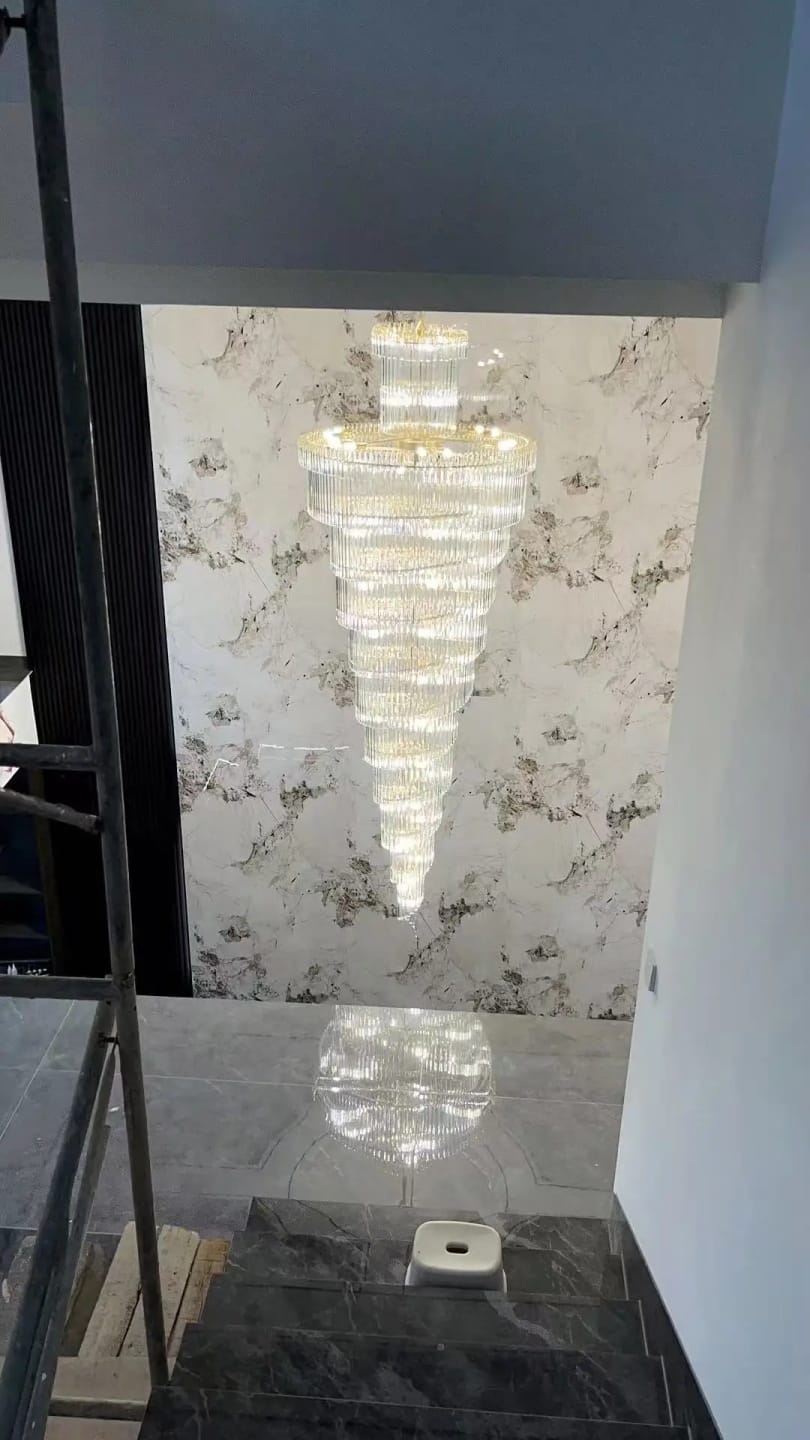 Customer photo review of Beth Extra Large Crystal Chandelier