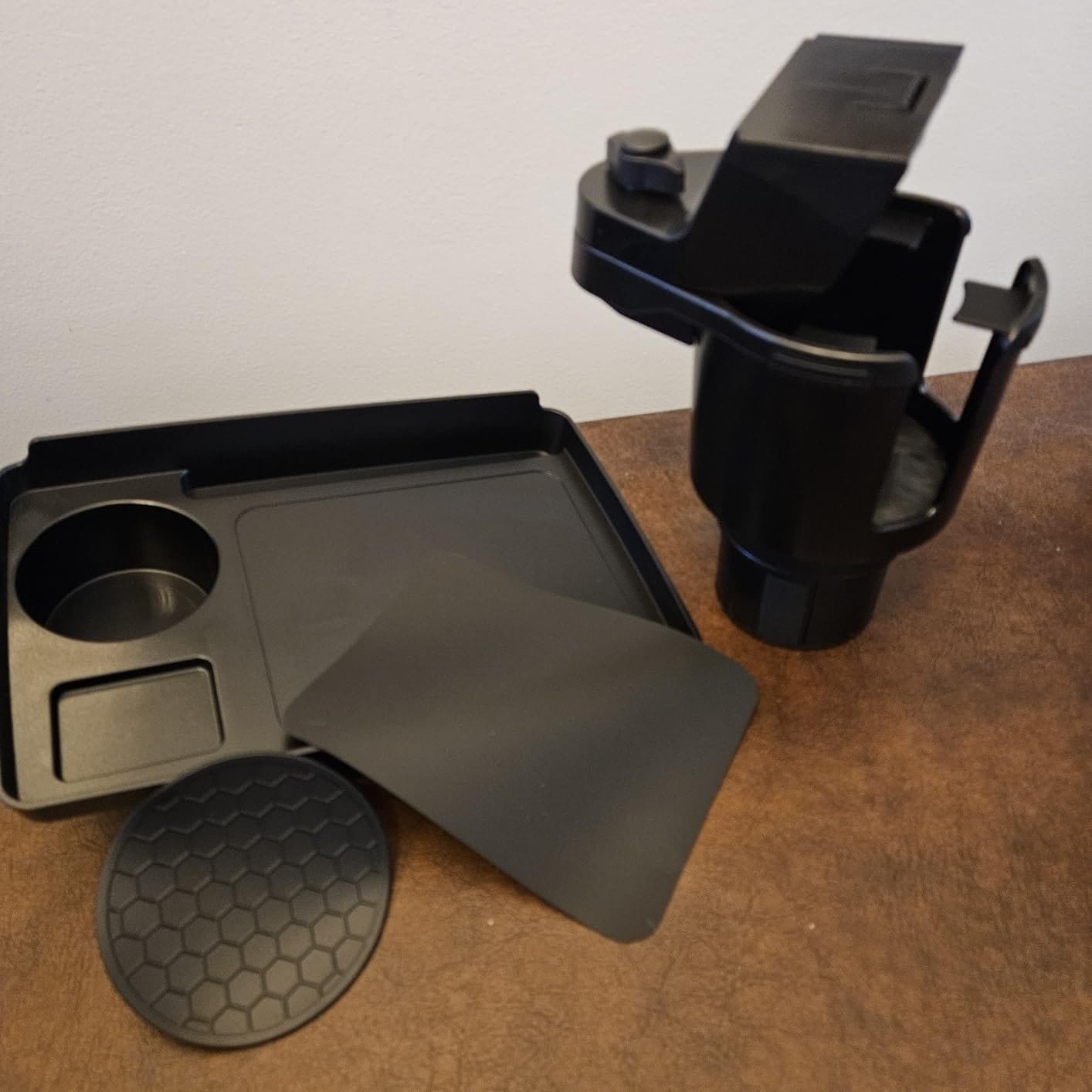 Customer photo review of BOLTHUT™ Folding Backseat Tray Table — Cup & Phone Holder