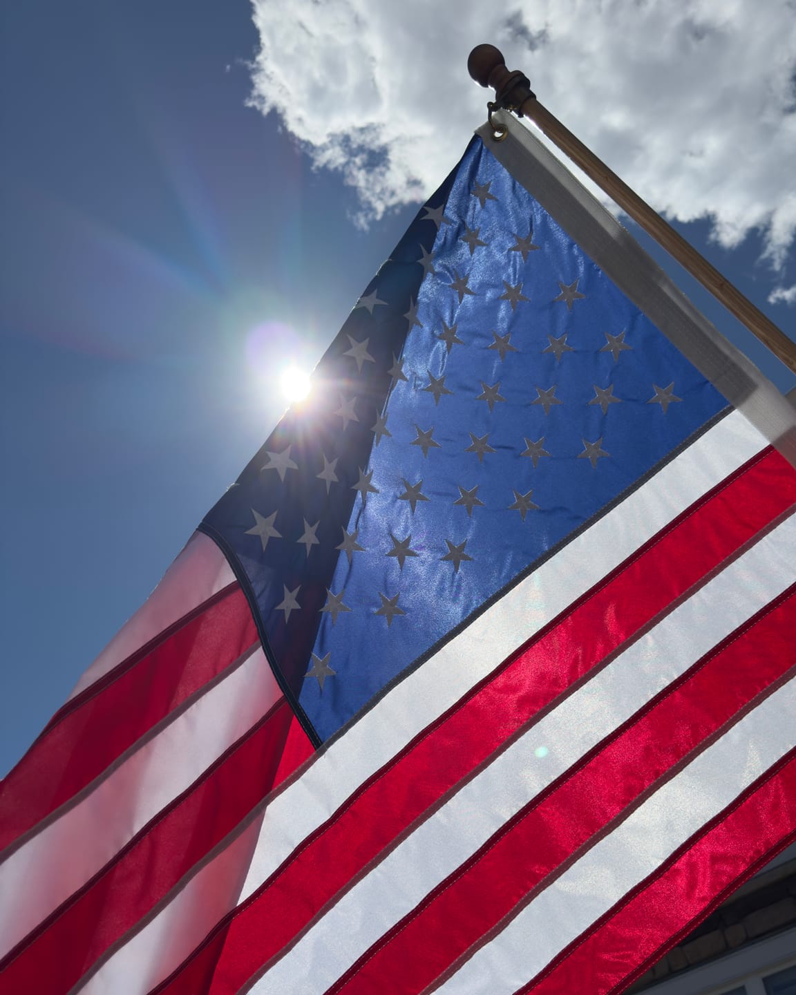 Customer photo review of 3' x 5' American Flag Set