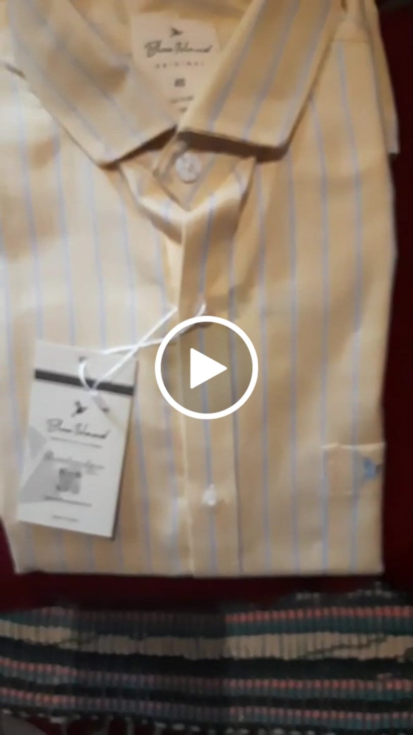 Customer video review of Cool Yellow Stripes -Full-Bamboo Linen
