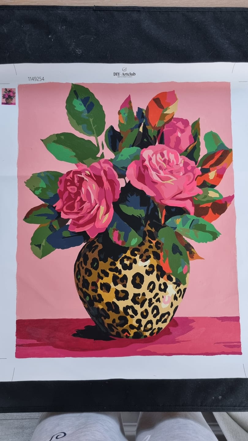 Customer photo review of Wild Roses | Paint by Number