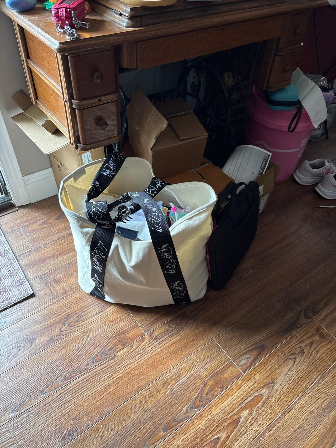 Customer photo review of JESUS LOVES YOU ASL TOTE BAG - NATURAL