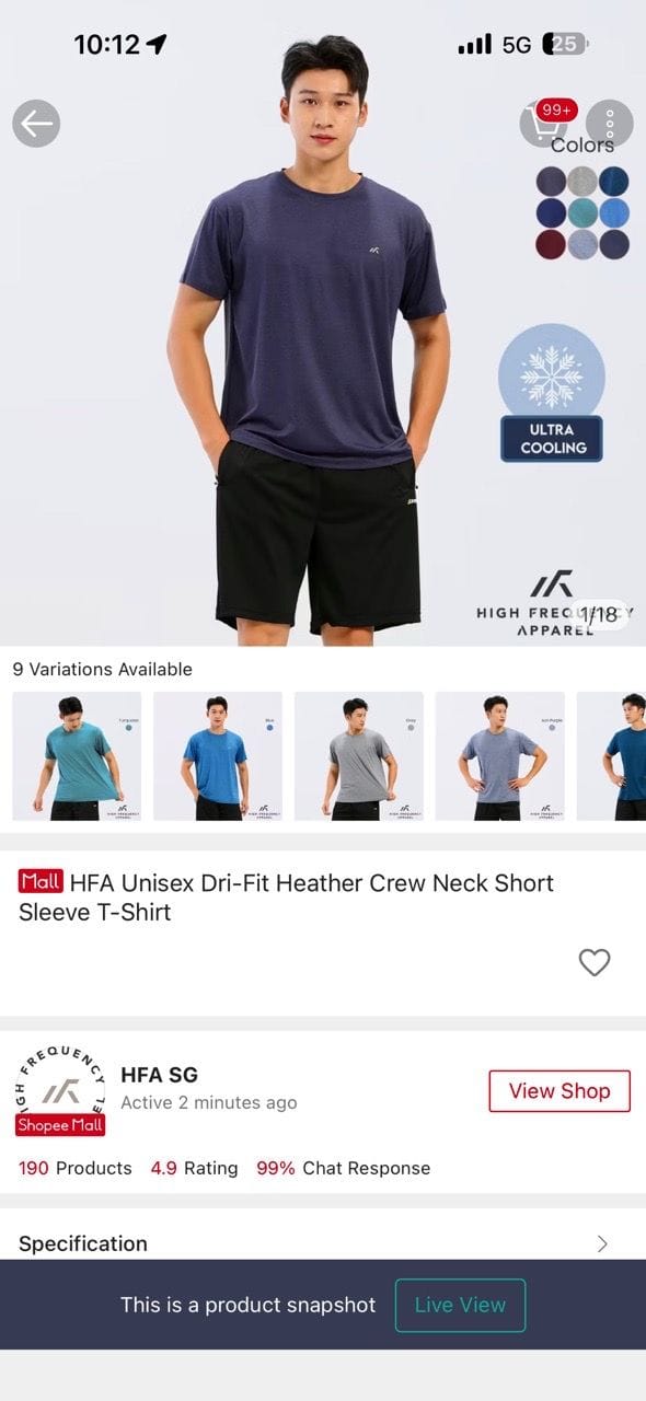 Customer photo review of Dri-Fit Ultra Cooling Sports Shorts With Zippered Pockets