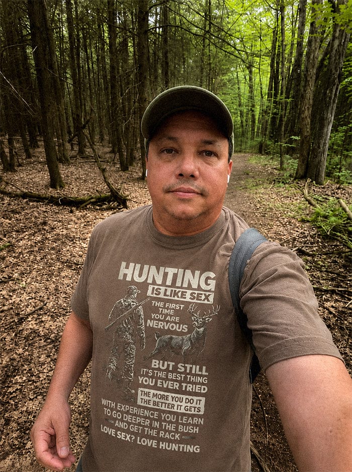Customer photo review of Funny Hunting Quote Deer T-Shirt