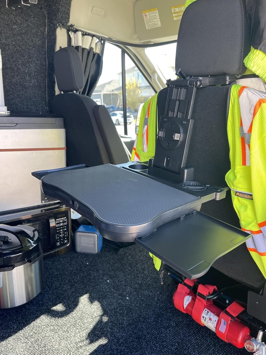 Customer photo review of BOLTHUT™ Folding Backseat Tray Table — Cup & Phone Holder