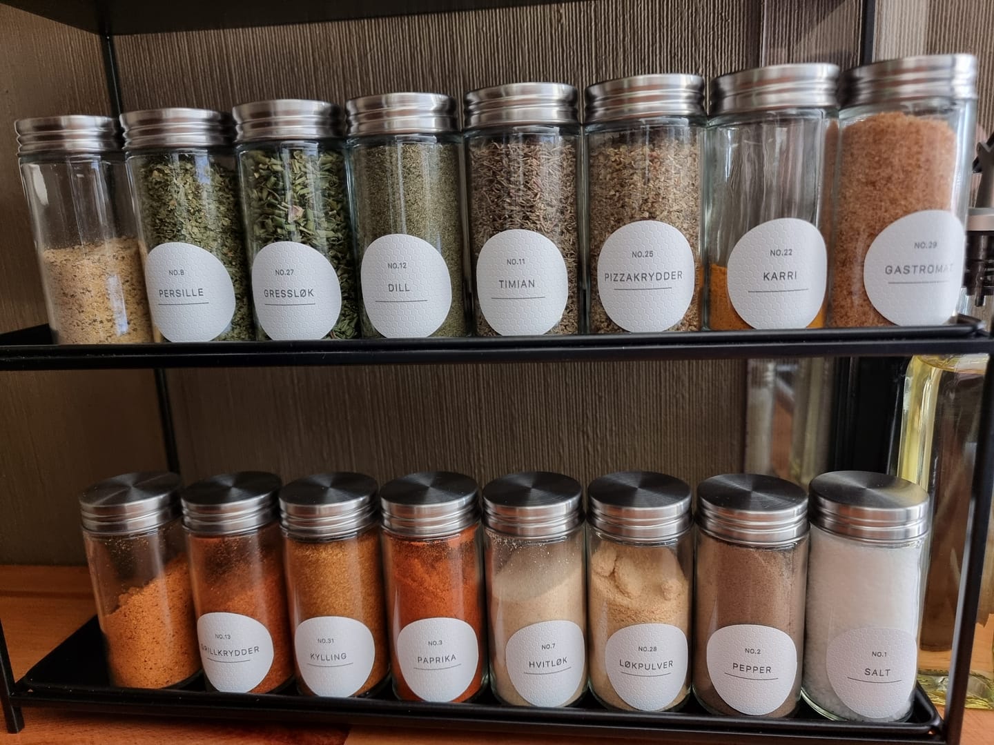 Customer photo review of 36-pk Etiketter krydderglass, rund