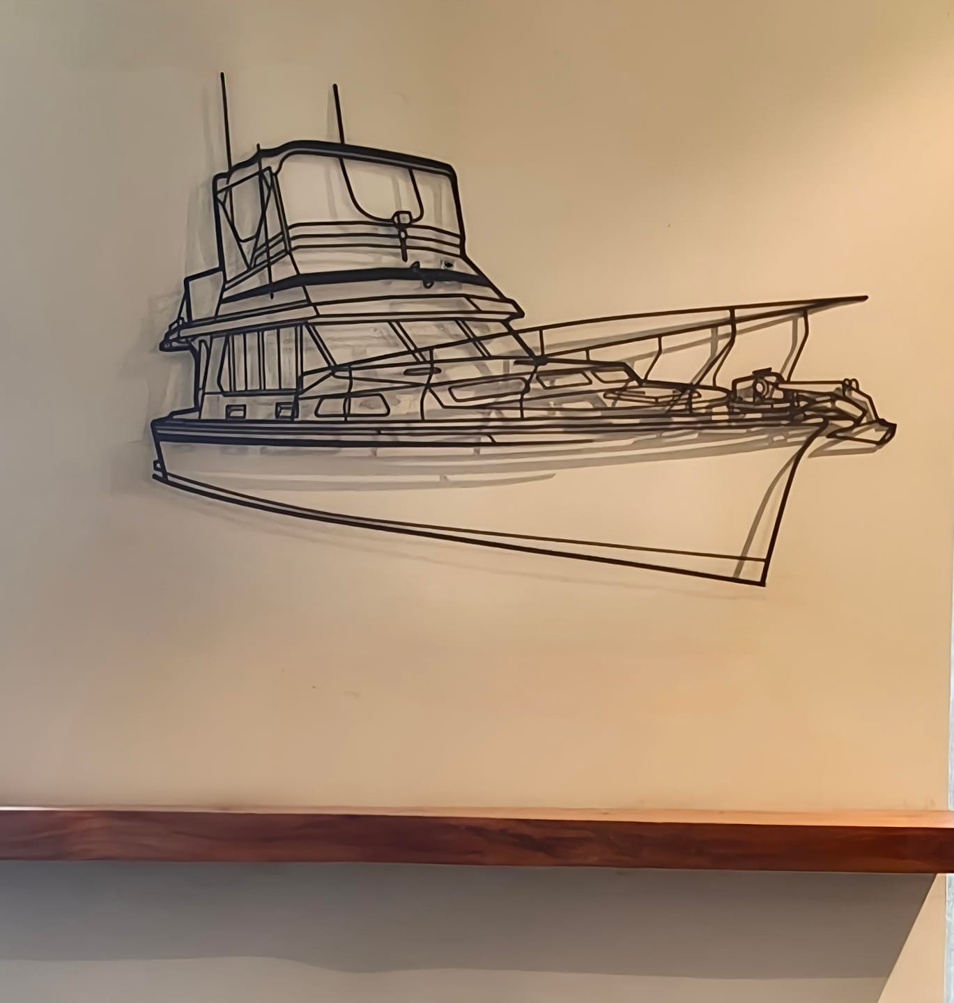 Customer photo review of Your Custom Boat Silhouette Metal Wall Art