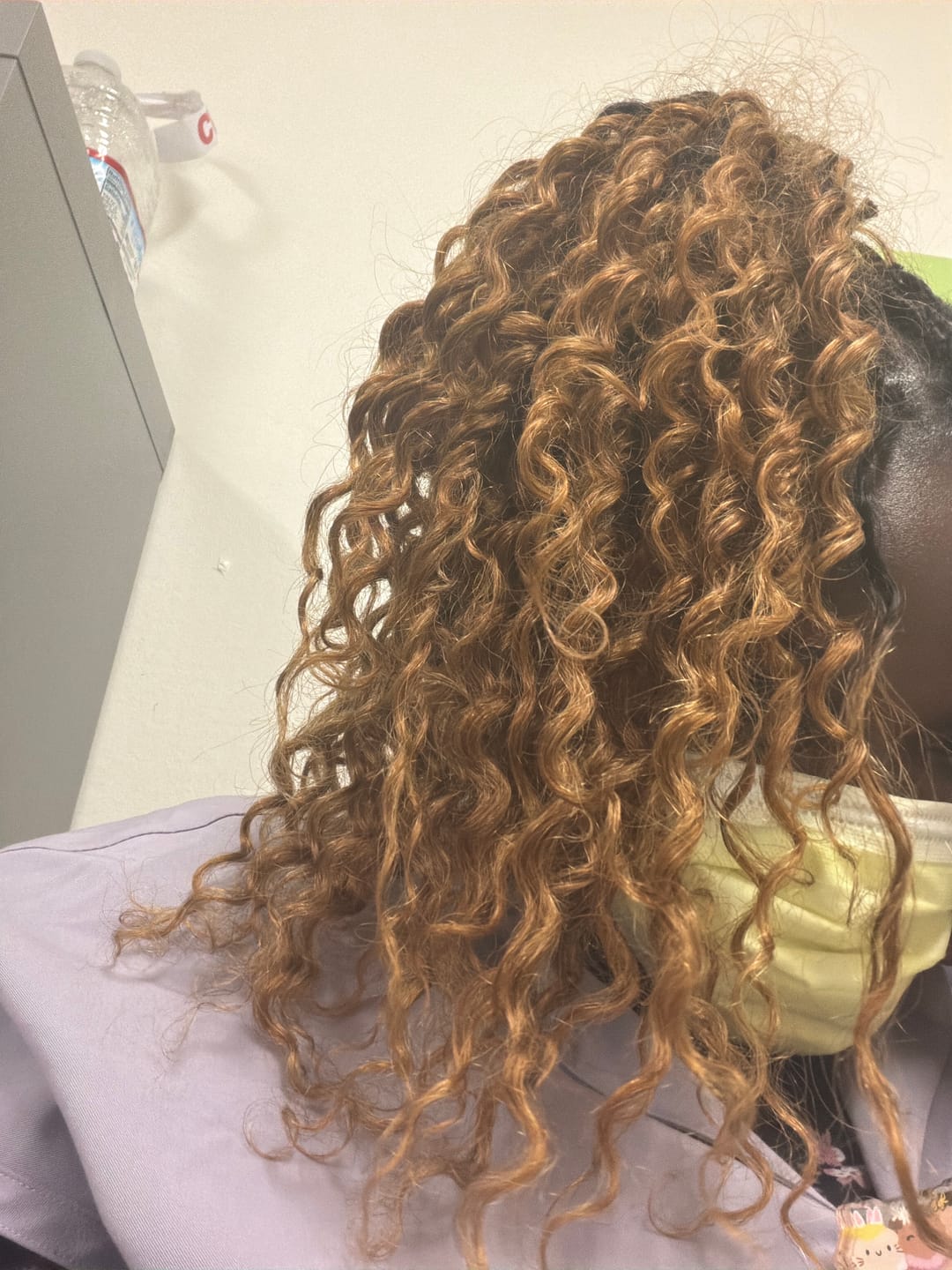 Customer photo review of #T1B/30 Light Brown Deep Wave Human Crochet Hair