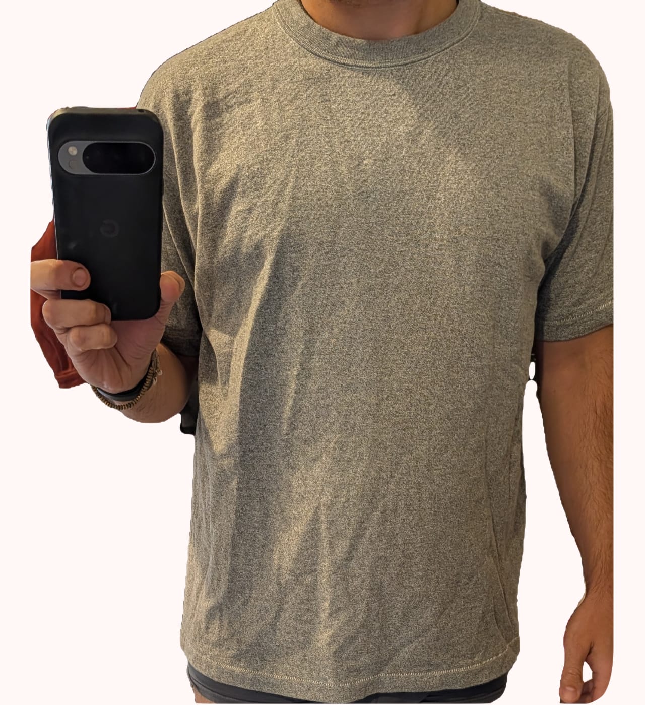 Customer photo review of Loopwheel Tubular Athletic T-Shirt - Gray