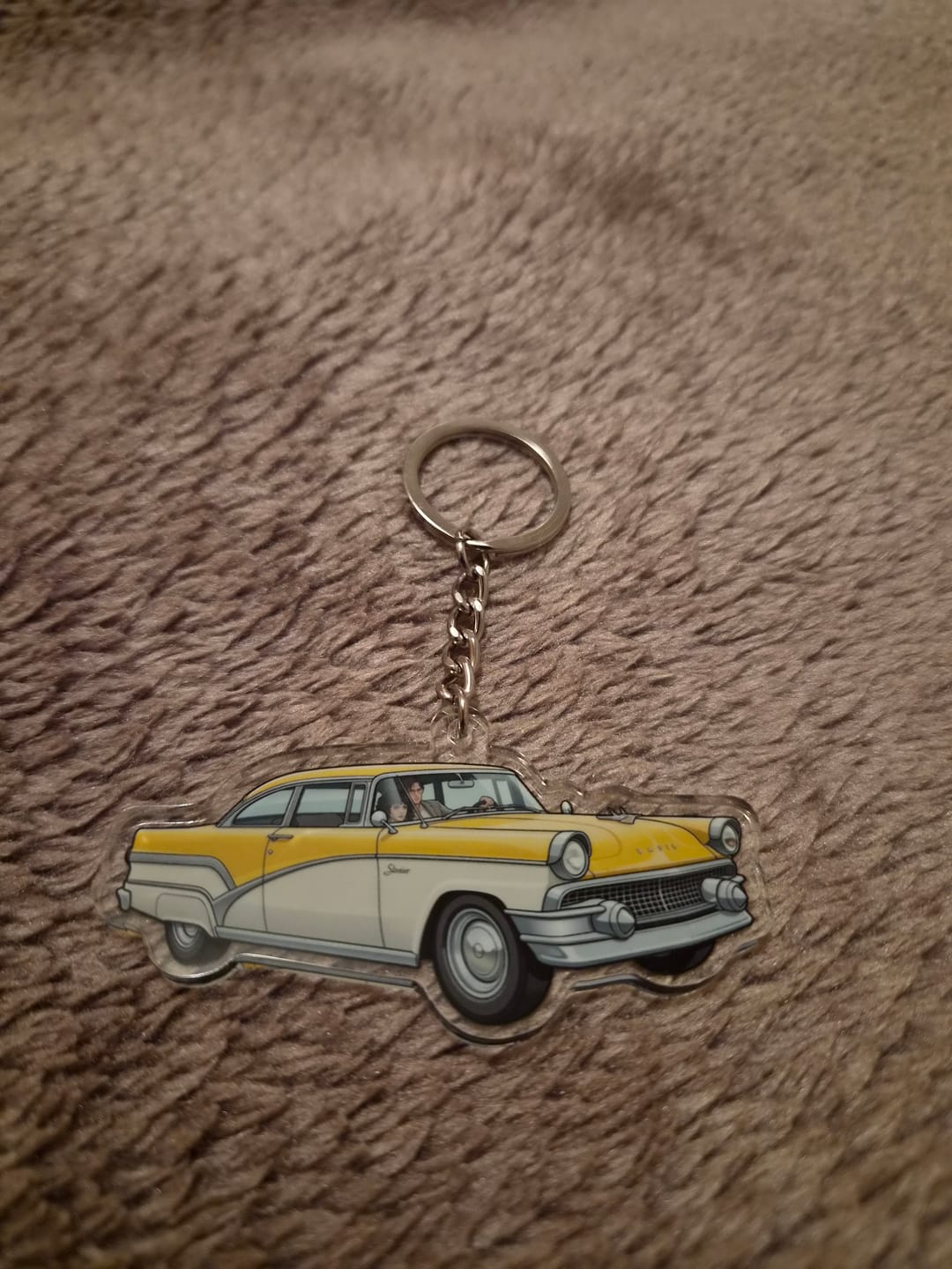 Customer photo review of Design Your Own Car Keychain |  Personalized Keychain