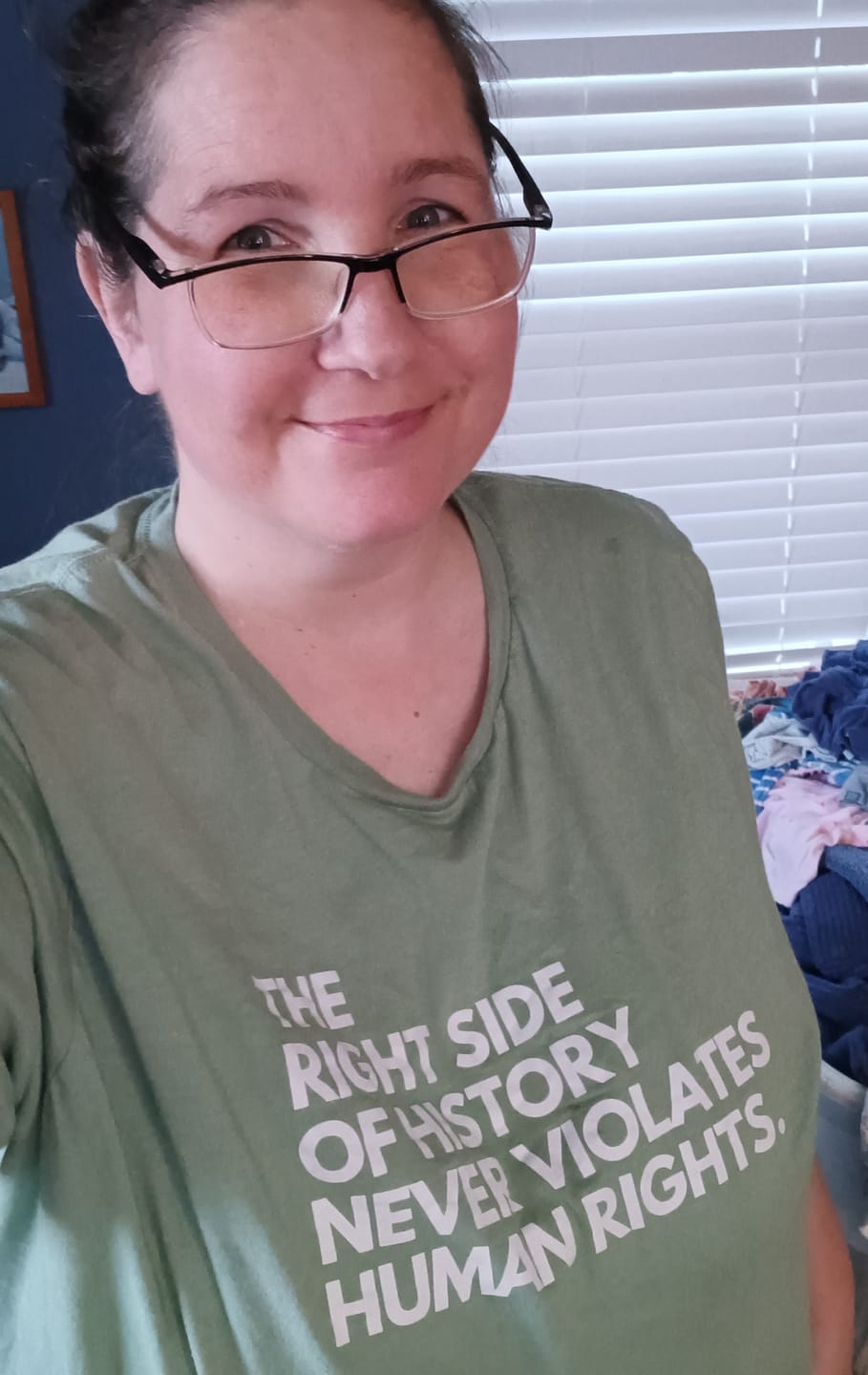 Customer photo review of Right Side of History Unisex T-shirt