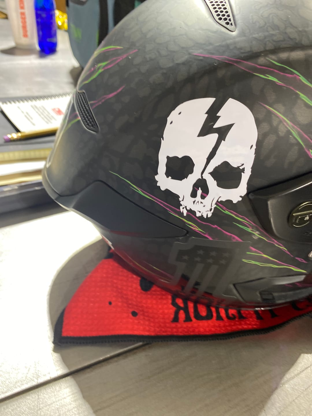 Customer photo review of LARGE SKULL LOGO STICKER 5.75" X 7.5"