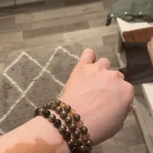Customer photo review of FuAttract Wealth Prosperity & Success Energy Black Obsidian Pyrite Fortune Bracelet