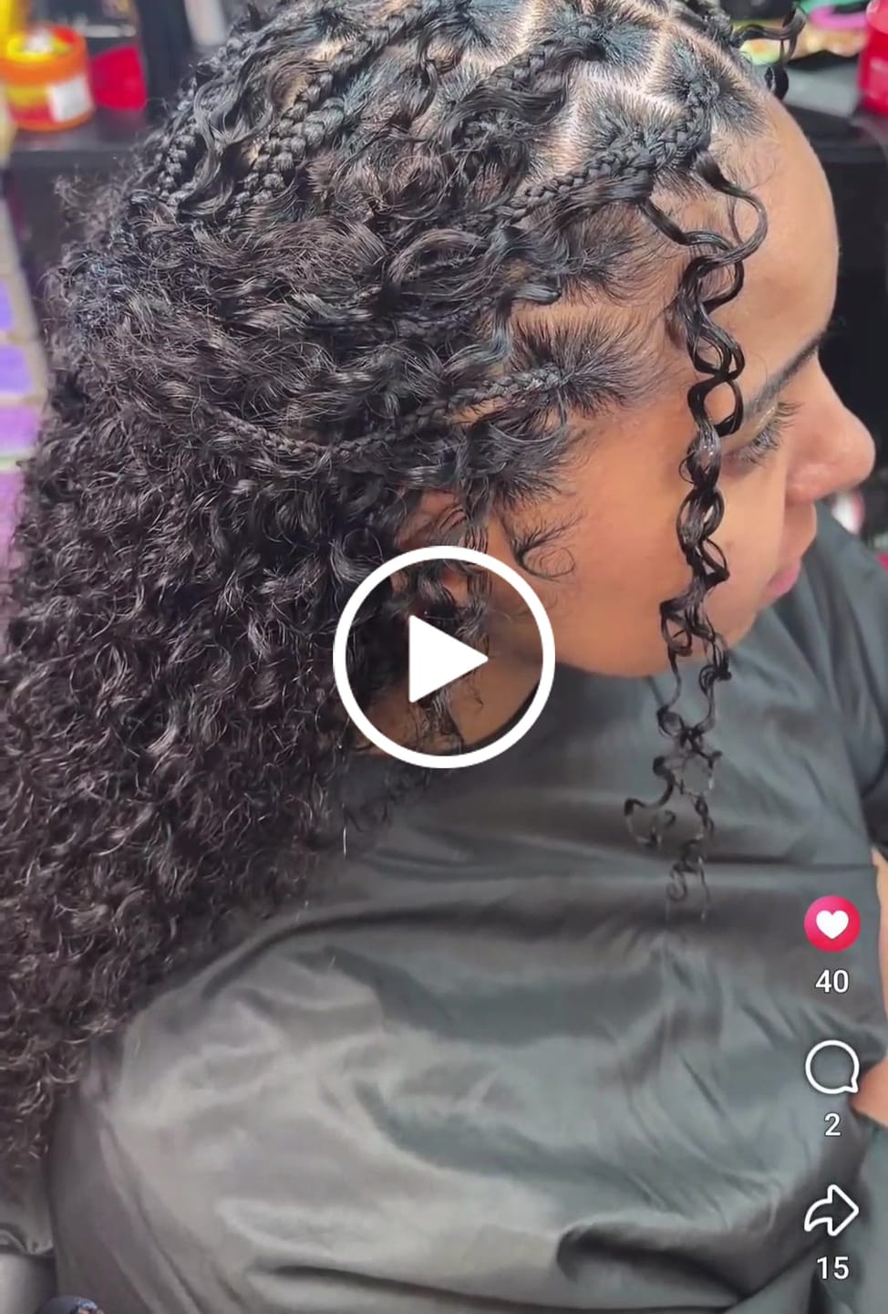 Customer video review of Water Deep Wave Feather Crochet Hair