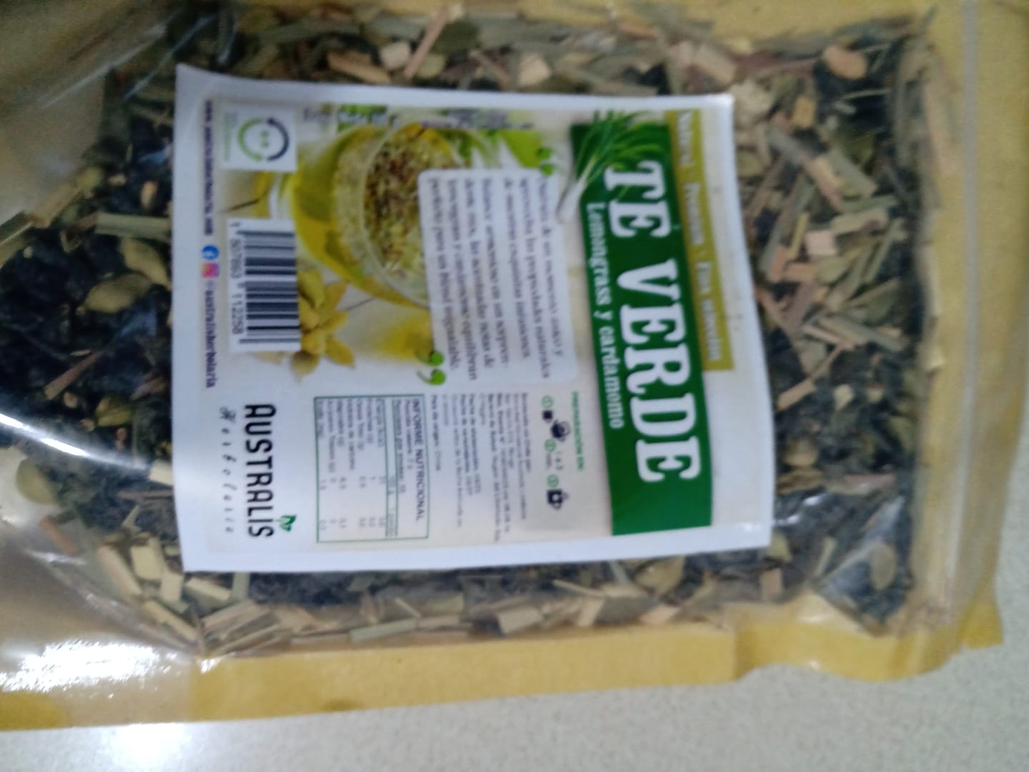 Customer photo review of Té Verde Lemongrass Cardamomo
