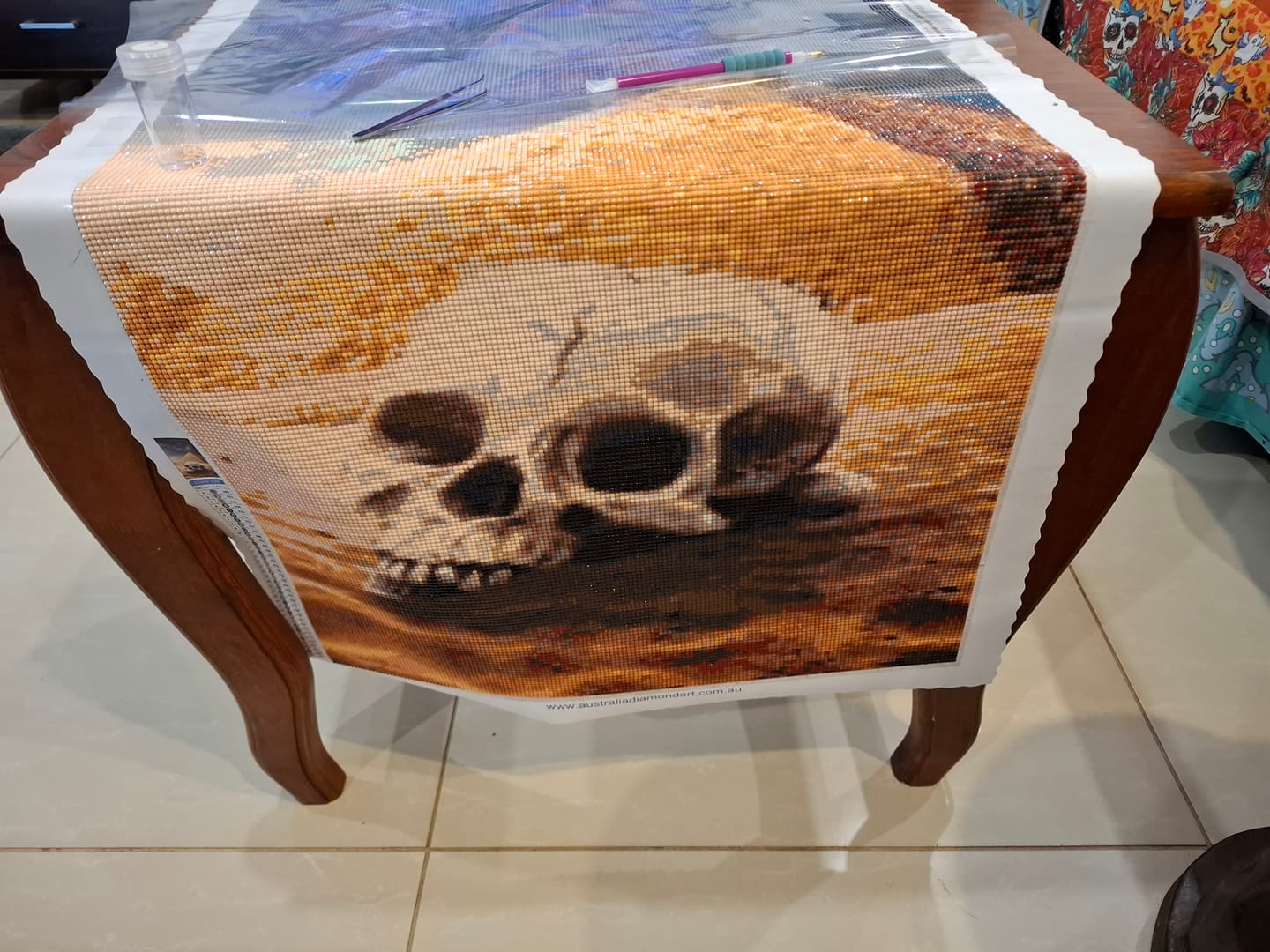 Customer photo review of Ancient Egypt Skull - Full Drill Diamond Painting