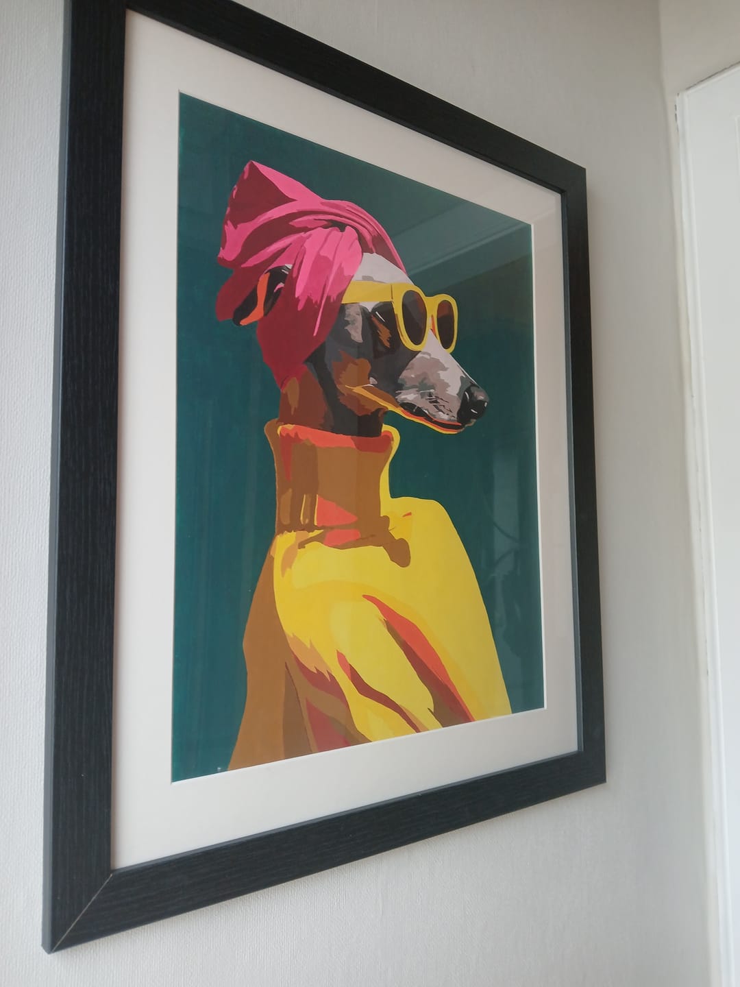 Customer photo review of Greyhound in Style | Paint by Number