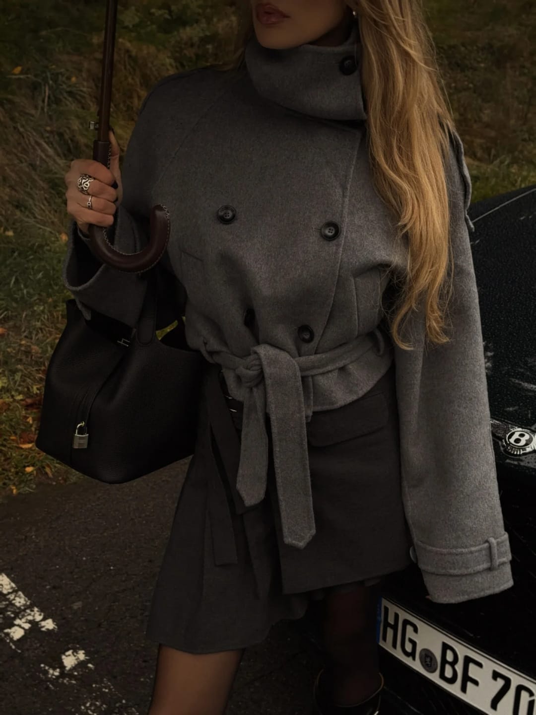 Customer photo review of Ruth Double-Breasted Turtleneck Coat