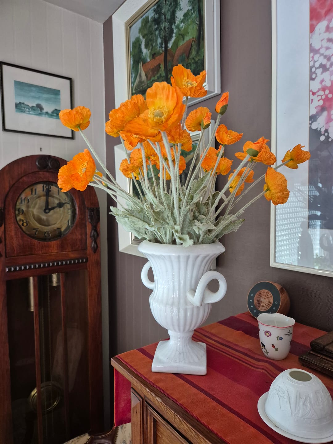 Customer photo review of Zijden Klaprozen - Licht oranje