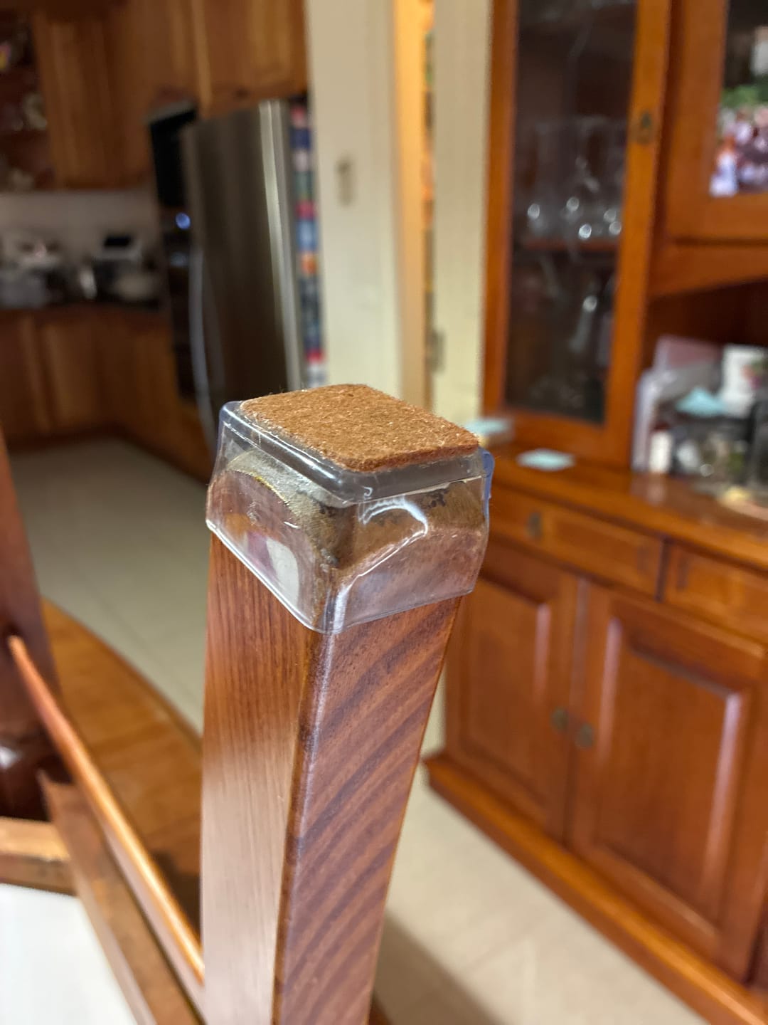 Customer photo review of Rectangular Felt Silicone Chair Leg Protectors | Extra-Durable Chair Floor Protectors