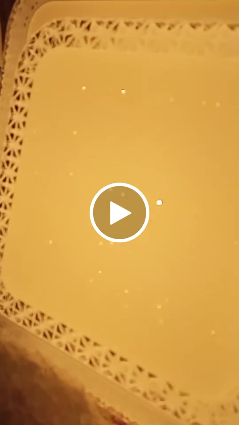 Customer video review of Luminária de Teto Plafon LED Moderno com 3 Cores de Luz