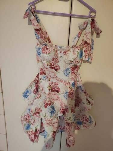 Customer photo review of Floral mini φόρεμα