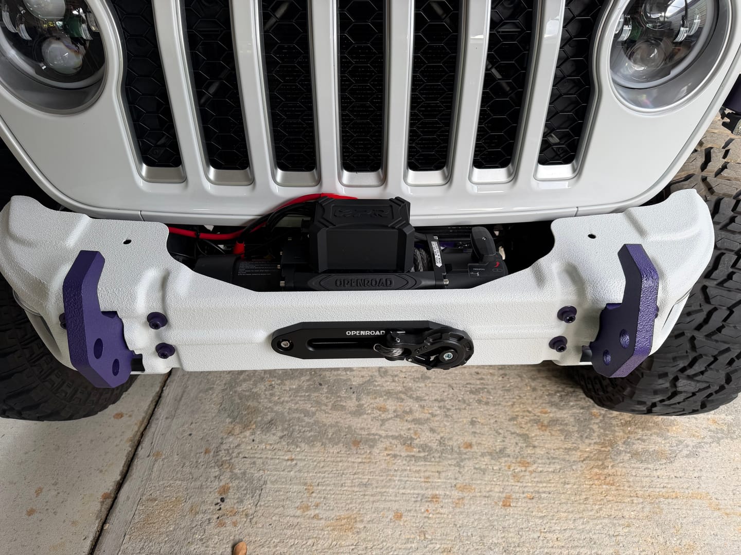 Customer photo review of OPENROAD 12,000lbs Electric Winch with Synthetic Rope-Panther Series 3S