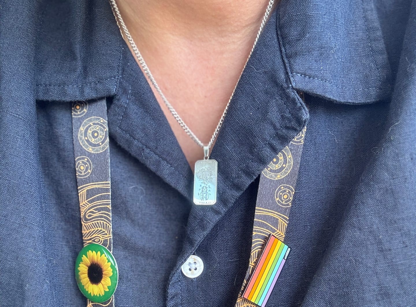 Customer photo review of GRATITUDE Affirmation Necklace