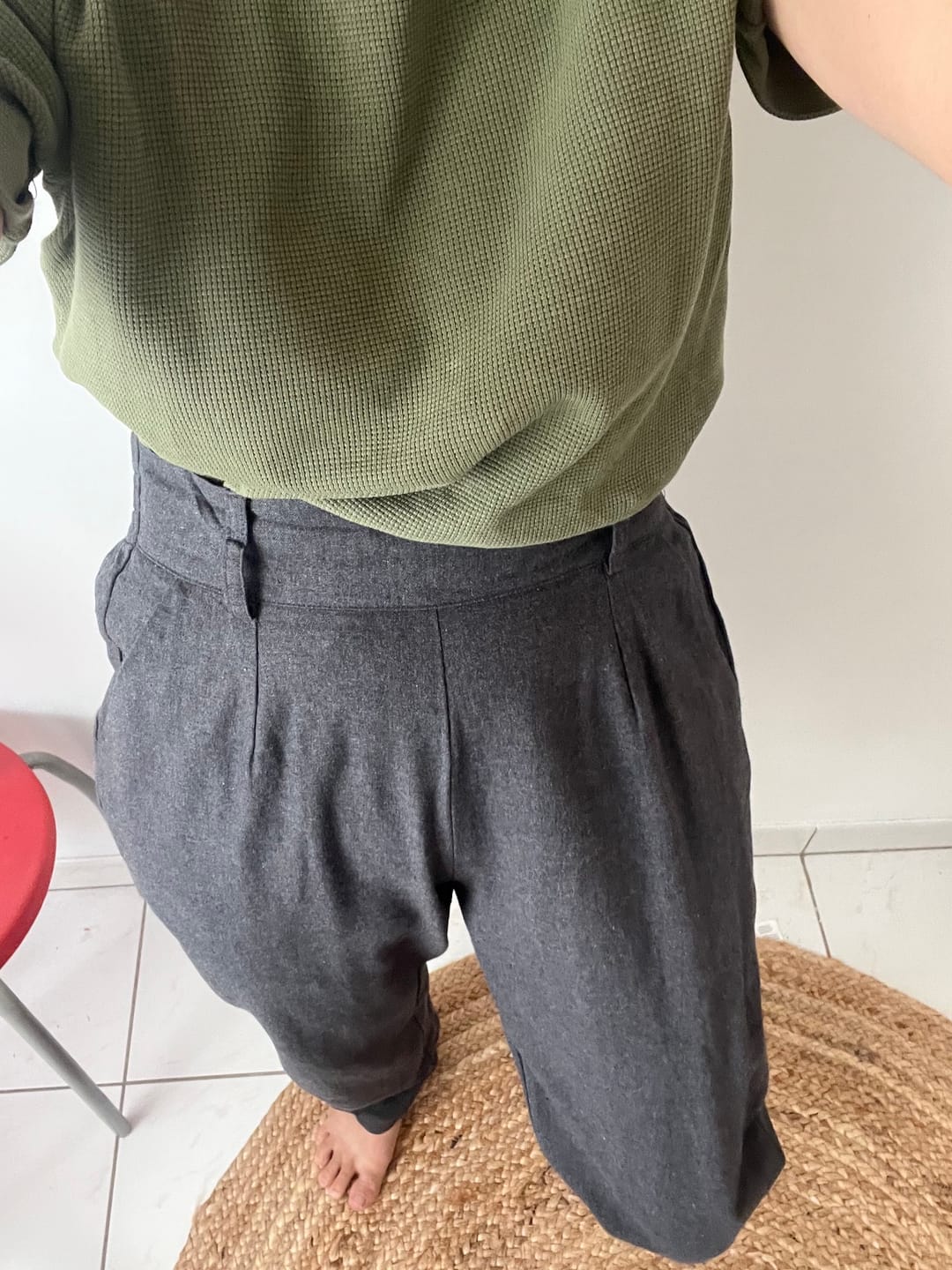 Customer photo review of Pantalon Marcus - flanelle de coton grise