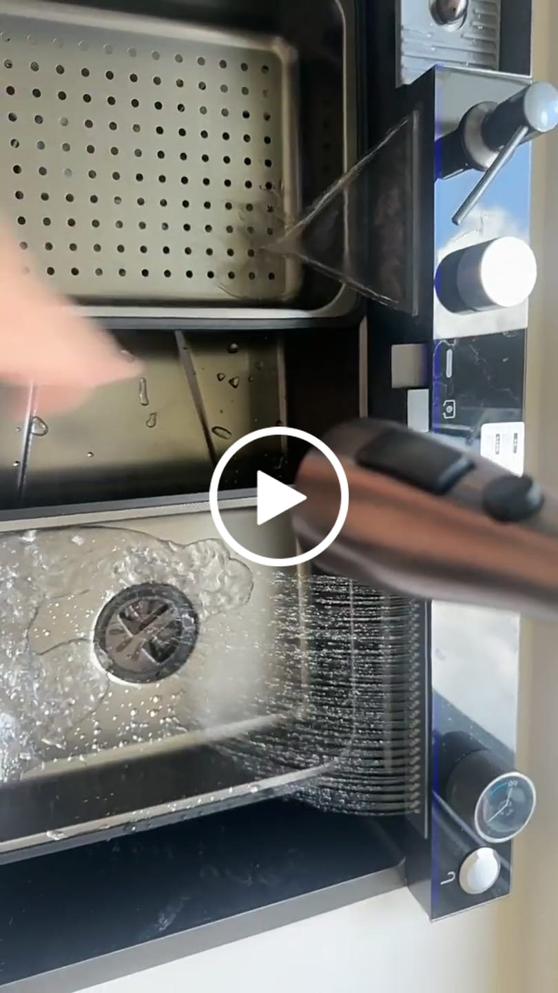 Customer video review of Deluxe Waterfall Workstation Kitchen Sink with Digital Temperature Display Faucet