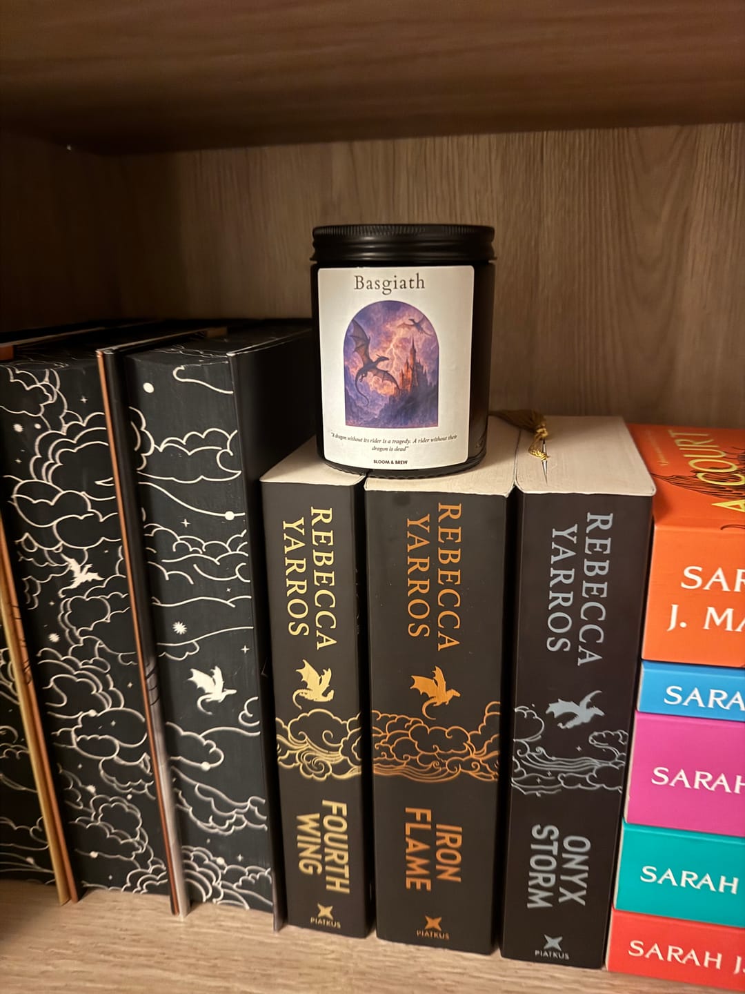 Customer photo review of Basgiath Empyrean Series Bookish Handmade Candle