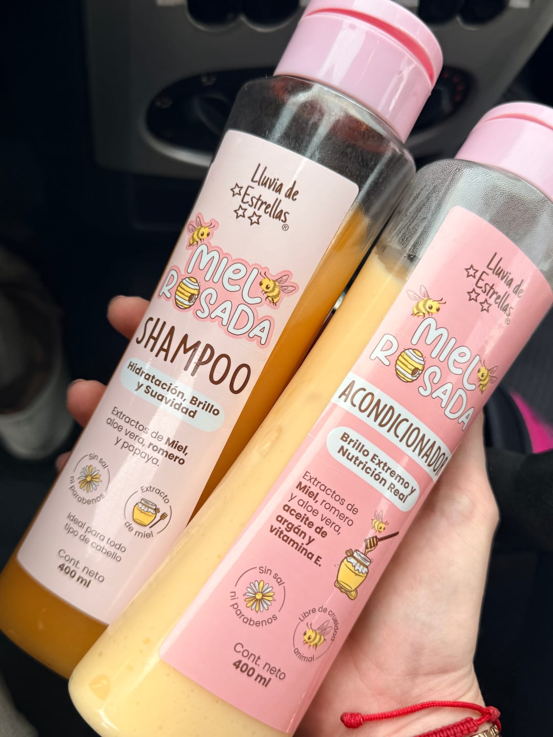 Customer photo review of SHAMPOO+ACONDICIONADOR MIEL ROSADA