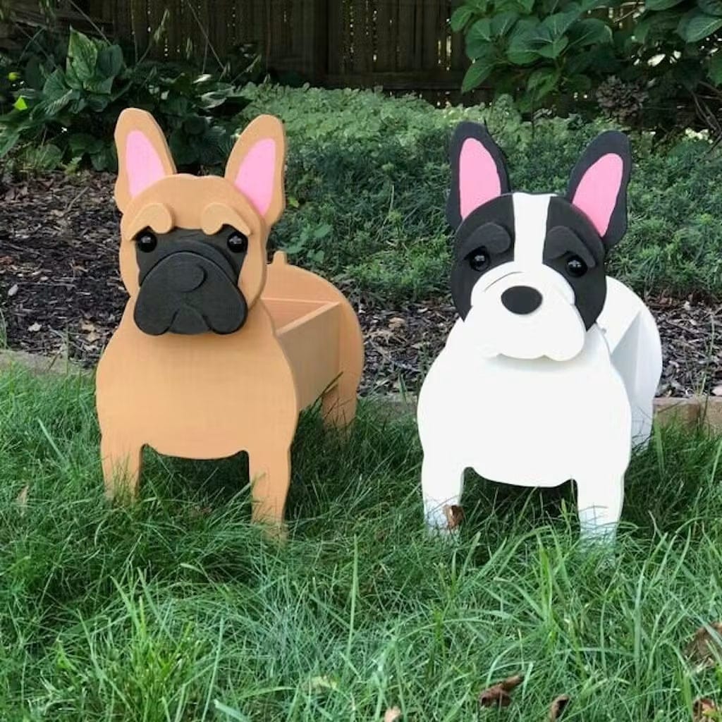 Customer photo review of Dog Planter - French Bulldog