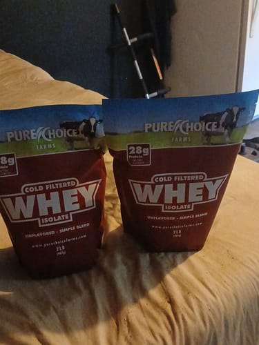 Customer photo review of Whey Protein Isolate Unflavored