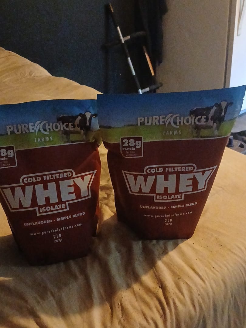 Customer photo review of Whey Protein Isolate Unflavored