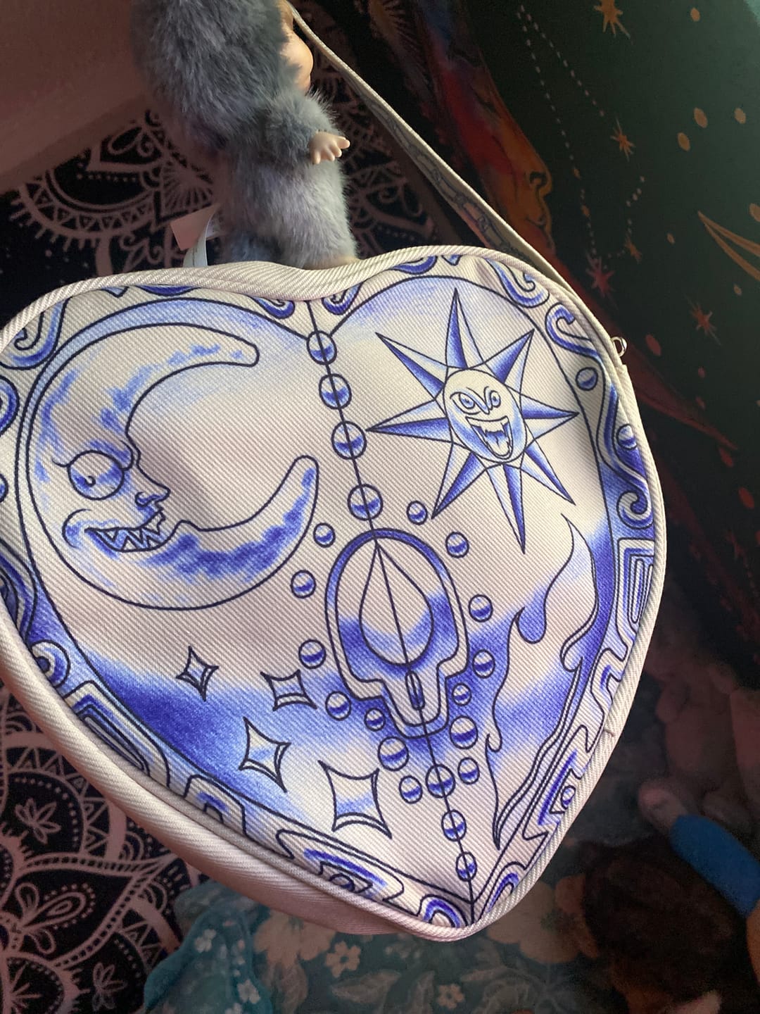 Customer photo review of COSMIC HEART TOTE BAG